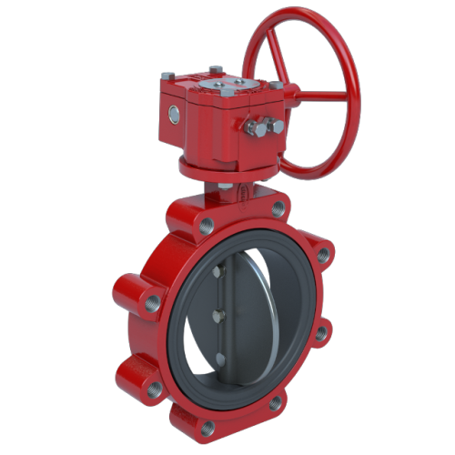 14", Ductile Iron Body, Lug, EPDM Seat, Ductile Iron Disc,  Gear Operator  (For Schedule 40 Piping Only), Butterfly Valve Series 422 0