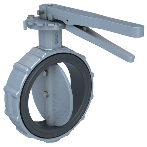 2", Aluminum Body, Wafer, EPDM Seat, Nylon/DI Disc,  Handle, Butterfly Valve Series 400 0
