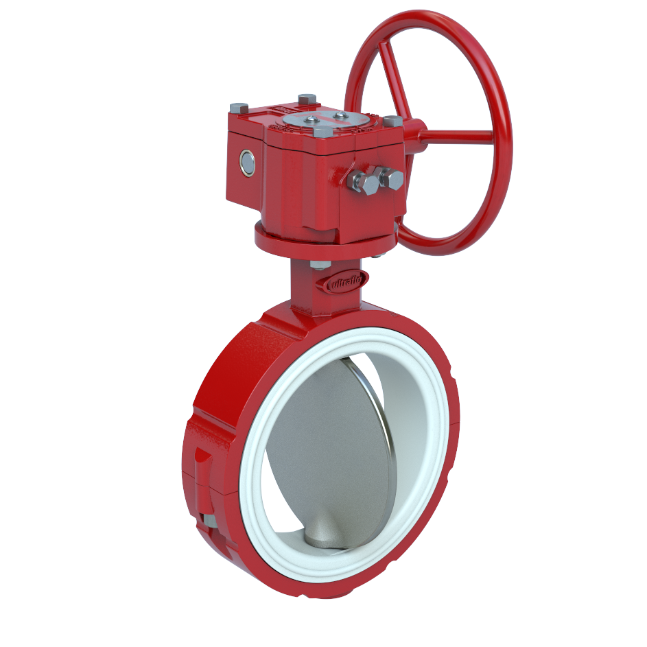 Butterfly Valve Actuated 390 Sch 40 Design Cast Iron Astm A126 Class B 2 5 Ultraflo