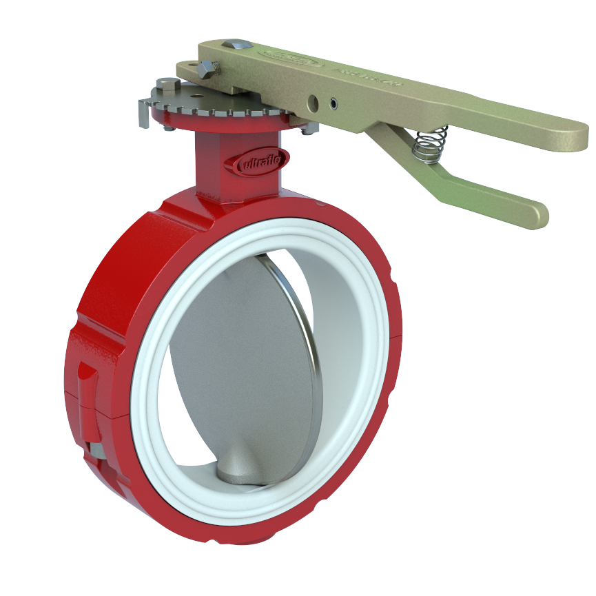 Butterfly Valve Actuated 399 Cast Iron Astm A126 Class B 4 Ultraflo