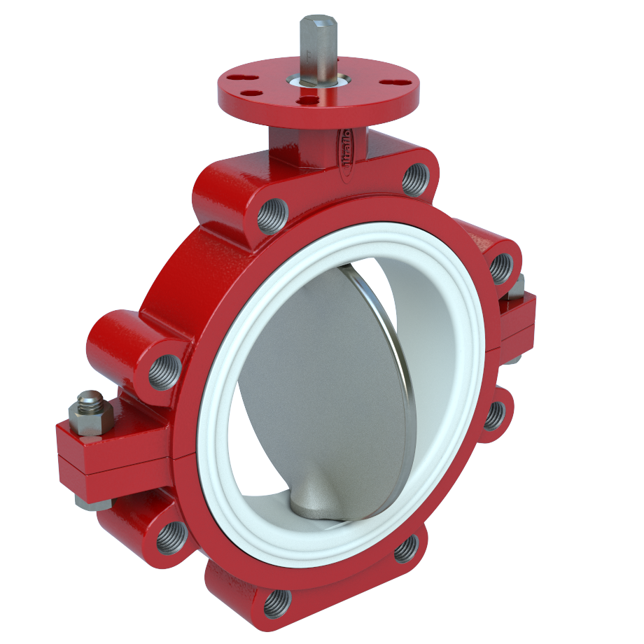 Butterfly Valve Bare Stem 393 (Sch 40 Design) Ductile Iron (ASTM A395) 4" Ultraflo