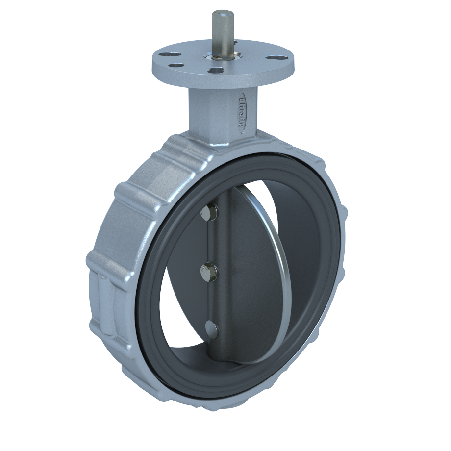 Butterfly Valve Bare Stem 400 (Sch 40 Design) Aluminum (ASTM A413) 3" Ultraflo