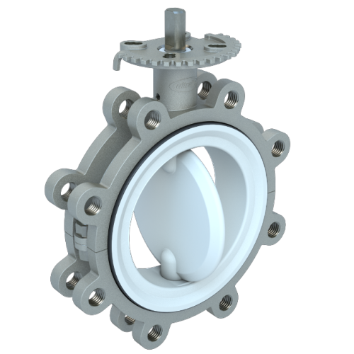 3", SS 316 Body,Lug, PTFE/EPDM Seat, PTFE/17-4 Disc, 17-4 Stem, Bare Stem, 100 psi Pressure Rating, Temp Range: -20°F to 300°F,Ultraflo Series 392 0